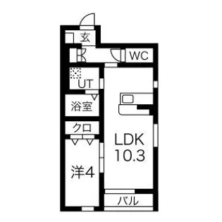 ノワール・エ・ブラン【1階】の間取り