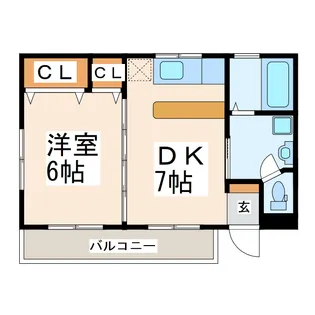 玄海コーポ【2階】の間取り