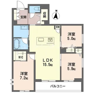 オスマンサス【3階】の間取り