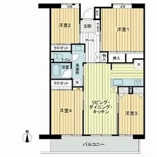 新蓮根団地第14号棟【3階】の間取り