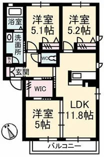 シャーメゾン東陽A棟【2階】の間取り