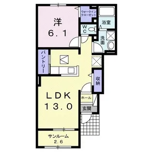 フリーデB【1階】の間取り