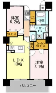 ロイヤルパークスERささしま SOUTH【9階】の間取り