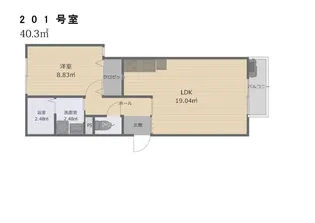 ラウレア本中山【1階】の間取り