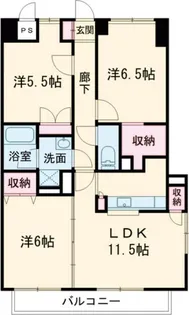 グランスクエア赤塚【3階】の間取り
