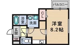レジデンシア竹橋【1階】の間取り
