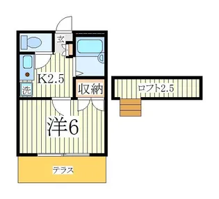 レオパレス青山【1階】の間取り