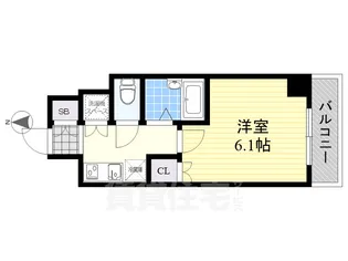 リクレイシア菊川【6階】の間取り