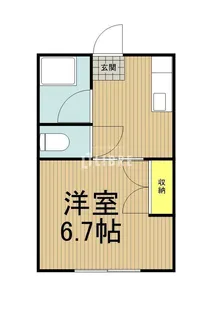 アローハイツ【2階】の間取り