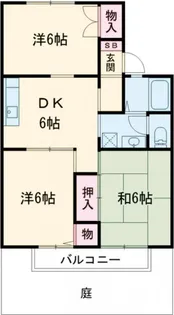 メゾン大津和【2階】の間取り