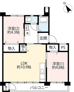 UR竹の塚第二【1階】の間取り