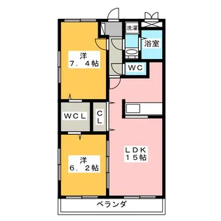 エクセルコートA【3階】の間取り