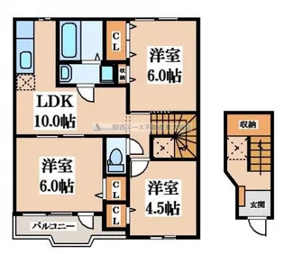 シャンドフルールII【2階】の間取り