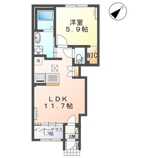 ブロッサム・ヒロ【1階】の間取り