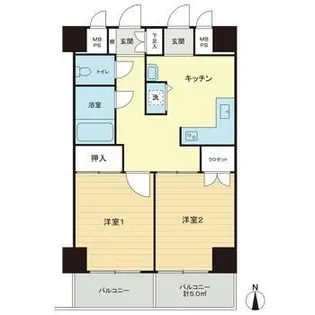 アーバンヒルズ湘南平塚第2【6階】の間取り