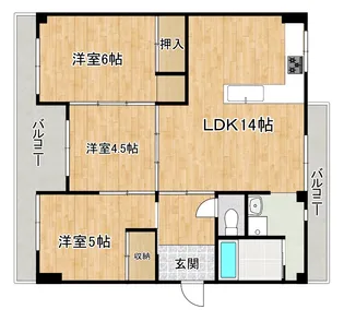 シティハイツ鶴見【2階】の間取り
