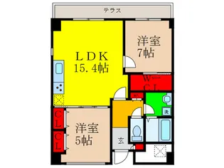 デァ ノイハウスII【1階】の間取り