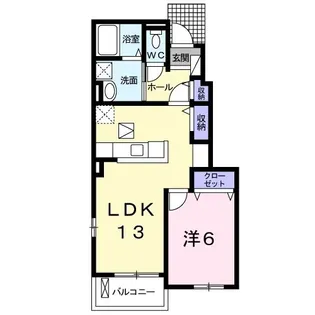 ゼファ-ハウス A【1階】の間取り