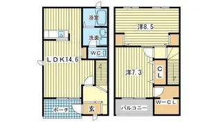 シャーメゾン阿成【2階】の間取り