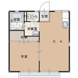 プラザ片岡【1階】の間取り