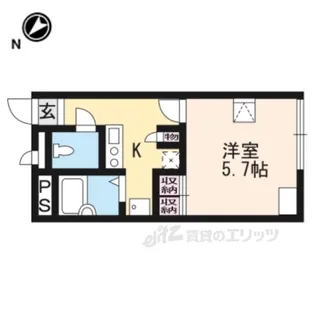 レオパレスアンソレイユ【1階】の間取り