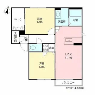 サンライズ969 A棟【2階】の間取り