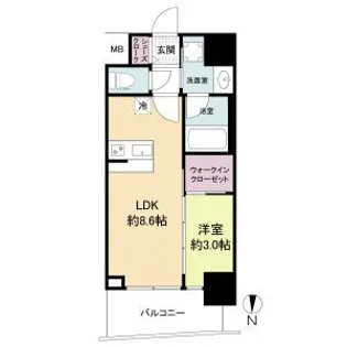 セレニテ江坂グランデ【9階】の間取り