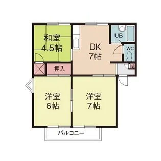 グリーンヒルB号棟【3階】の間取り