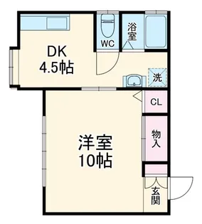 竹谷ハイツII【1階】の間取り