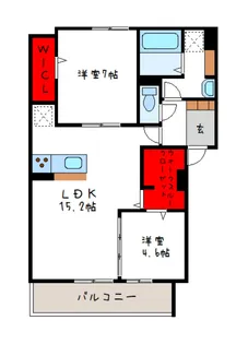 トリシアノーステラス【1階】の間取り