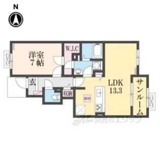 ベルアンジュ【1階】の間取り