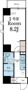 朱雀楼 東京【5階】の間取り