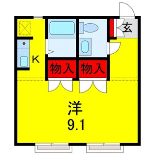 クローバーハイツA【1階】の間取り