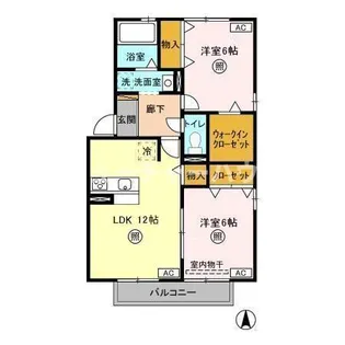 ROYAL GARDEN CASAHARA E【2階】の間取り