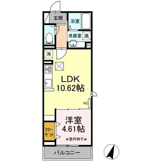 レジリエント落合【1階】の間取り