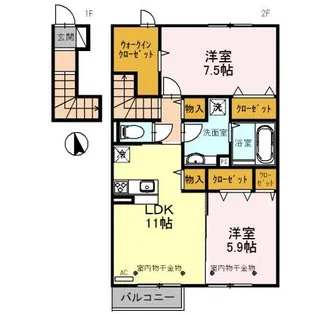 サンシャイン上冨居IIの間取り