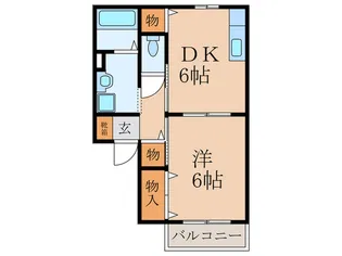 ブランアビタシオン【1階】の間取り