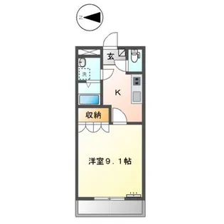 メゾンボヌールB【2階】の間取り