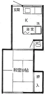 東京都大田区西蒲田3【アパート】の間取り