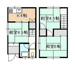 岡山県岡山市北区西古松【一戸建】の間取り