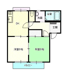 岡山県岡山市南区福田【アパート】の間取り