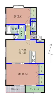 アルバ-2【3階】の間取り