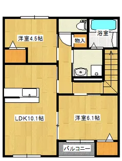 ルームパルB【1階】の間取り