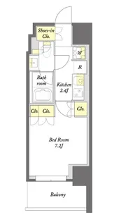 プライムメゾン板橋【14階】の間取り