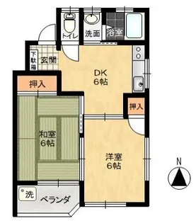 コーポ滝川【2階】の間取り