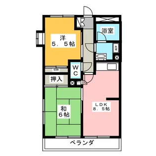 ライブパレス花水木【2階】の間取り