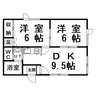 2DKの間取り画像