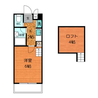 キャッスルミニ長筬【4階】の間取り