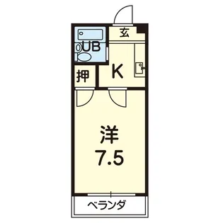 友栄ハイツ【3階】の間取り