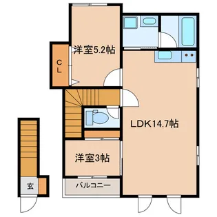 メゾンオペラ【2階】の間取り
